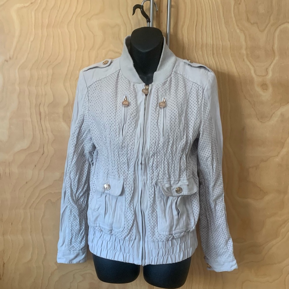 Eighth sin denim art jacket leather suede size M